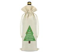 Christmas Themed Wine Gifts Bags for Her Him Xmas New Year Holiday Party Decor for Family Neighbors Coworkers Best Friends Friendship Gift Reusable Wine Bottles Cover Christmas Party Supplies