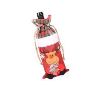 Christmas Themed Wine Protector Decorative Gift Packaging for Champagne and Red Bottles Machine Washable Polyester Cover Plush Champagne Bottle Sleeve