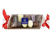 Christmas Thick Milk Chocolate Yule Log Filled With 10 Assorted Leonidas Belgian Chocolates, Gift Wrapped As A Cracker