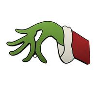 Christmas Thief Hand Cut Out,Funny Thief Hand Is Stealing Your Ornaments,Large Christmas Pendant Plastic Novelty Pendant Decoration For Home Door Wall Decoration Christmas Theme Party (Green Right