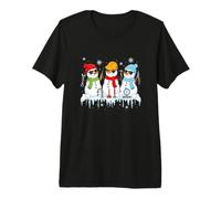 Christmas Three Funny Snowmen Sunglasses Plumber Tools Premium T-Shirt