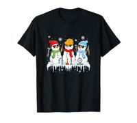 Christmas Three Funny Snowmen Sunglasses Plumber Tools T-Shirt