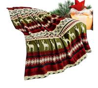 Christmas Throw Blanket - 100cm Home Fleece, Christmas Decorations Throw, Holiday Blanket Chris Decor - for Party Decorations Women Sofa Bed Living Room Bedroom Apartment Winter Family