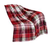 Christmas Throw Blanket Red Flannel Fleece Holiday Blankets Throws Cozy Warm Soft Blankets for Couch Sofa Reindeer Cozy Soft Fluffy Fleece Christmas Decoration for Couch Home Decor 100x150cm