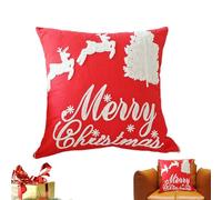 Christmas Throw Pillow Covers | Embroidery Snowflakes Pillowcase,18x18in Soft Zippered Christmas Decorative Pillow Covers - for Winter Festival Holiday Bedroom Car Interior Nursery