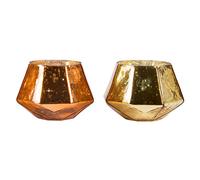 Christmas @ Thumpers Sass & Belle: Metalic Crakle Glass candle holders set of 2