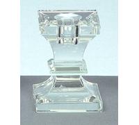 Christmas @ Thumpers Square Glass Candle Stick Holder for 1inch Dinner Candle