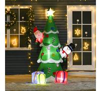 Bon Noel 2.1m Christmas Inflatable Tree LED Lighted Indoor Outdoor Decoration, Green