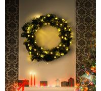Christmas Time Christmas Wreath Decoration - 50 LED Lights | TJ Hughes