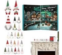 Christmas Time , Plush Keepsake 24 Days, Gnome Calendar for Countdown to Christmas, for Adults, Friends, Children, Teenagers, Mantle, Christmas Tree, Bedroom