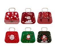 Christmas tin, Christmas cookie container, tins, Christmas boxes, metal tin box, 6 pieces, containers, storage containers for food, Christmas decoration, tins, party