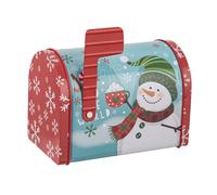 Christmas Tin Mailbox For Sweets And Snacks Metal Candy Storage Container Tinplate Decorative Holiday Treat Gift Box Tinplate Mailboxes Decoration