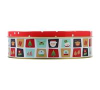 Christmas Tinplate Cookie Box, Festive Storage for Candy Gifts | Easy Open and Close Design, Quick Access, Fine Craftsmanship, Holiday Decoration