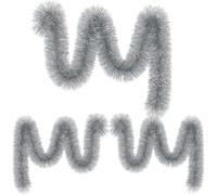 Christmas Tinsel Multiple Variation 2M/15M | Shiny Metallic Silver Tinsel Garland for Xmas Tree & Home Décor | Sparkling Christmas Decorations for Indoor & Outdoor Holiday & New Year Celebrations.