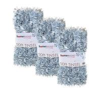 Christmas Tinsel Multiple Variation 2M/15M | Shiny Metallic Silver Tinsel Garland for Xmas Tree & Home Décor | Sparkling Christmas Decorations for Indoor & Outdoor Holiday & New Year Celebrations.
