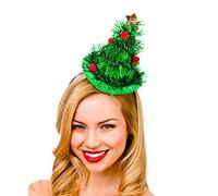 Wicked Costumes Adult Tinsel Christmas Tree Hat on Headband