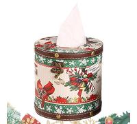 Christmas Tissue Box Cover,Christmas Paper Tissue Case Organizer | Christmas Car Tissues Cylinder Tissues Holder Boxes for Christmas Home Decor