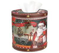 Christmas Tissue Box Cover,Christmas Paper Tissue Case Organizer | Christmas Car Tissues Cylinder Tissues Holder Boxes for Christmas Home Decor