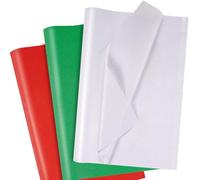 Christmas Tissue Paper - 120 Sheets 35x50cm Assorted Red Green White Tissue Paper for Wrapping Gifts Gift Bags Packing Crafts Christmas Birthday Wedding Baby Shower Valentine's Day All Occasions
