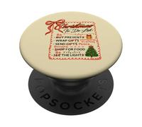Christmas To Do List Be Present Send Peace Be The Light Xmas PopSockets Adhesive PopGrip