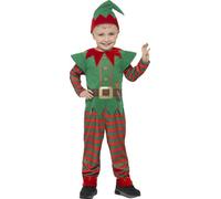 Elf Kids Fancy Dress Santas Little Helper Christmas Boys Girls Costume Outfit