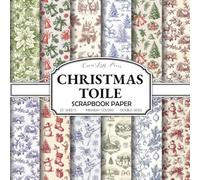 Christmas Toile Scrapbook Paper Pad: 20 Double-Sided Sheets of Vintage Toile de Jouy Patterns, Featuring Victorian Santa, Reindeer, Nutcrackers, and ... Journals, Card Making, and DIY Holiday Crafts