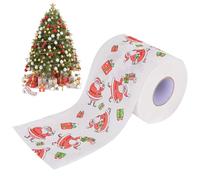 Christmas Toilet Paper - Funny Santa Pattern, Holiday Accessory | Christmas Themed Bath Roll For Jokes, Original Gifts, Home & Party Decoration