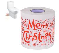 Christmas Toilet Paper - Funny Santa Pattern, Holiday Accessory | Christmas Themed Bath Roll For Jokes, Original Gifts, Home & Party Decoration