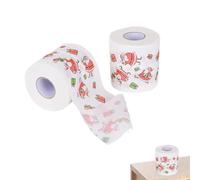 Christmas Toilet Paper Roll, Christmas Toilet Paper - Reindeer Print Toilet Paper Roll - Christmas Theme Napkin Paper Rolls for Restaurant, Dining Table, Home, Toilet, Bathroom