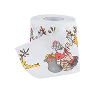 Christmas Toilet Paper Santa Claus Printed Toilet Paper Roll Tissue Xmas Supplies for Bathroom Decor Festive Party Decor Novelty Gifts Christmas Tissue Roll Christmas Hand Roll Napkin Santa Claus Toil
