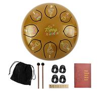 Christmas Tongue Drum, 6 Inch Colorful Christmas Pattern Trumpet Handpan Drum, Portable Steel Tongue Drum Set