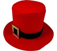Christmas Top Hat Funny Party Hat Costume Wide Brimmed Magician Cap Dress Up Party Accessory for Magic Performance Cosplay