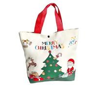 Christmas Tote Bag with Handles, Christmas Eve Christmas Canvas Bags, New Year Gifts Party Decor for Women Man Gift (red)