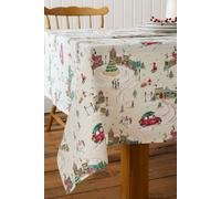 'Christmas Town' Cotton 137x229cm Table Cloth Catherine Lansfield Natural One Size