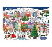 Ravensburger Christmas Town 1000 Piece Jigsaw Puzzle for Adults and Families - Festive Winter Village Scene by artist Emma Allen