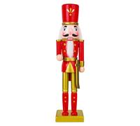Christmas Toy Soldier Nutcracker,Traditional Painted Nutcracker Figures - Festive Statue Party Supplies for Fireplace Shelf Countertop Tabletop Window Table Cabinet Counter