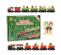 Christmas Toy Train - Wood Holiday Decor | Educational Train Toys | for Children Girls Collectors Bedroom Study Kid's Room Family Activity Kindergarten Preschool School