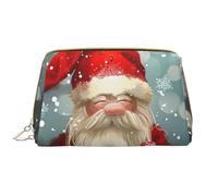 Christmas Traditional Gnome 1 Printed Makeup Bag for Women Portable Leather Make up Bag Travel Zipper Cosmetic Bags Organizer