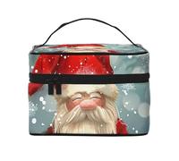 Christmas Traditional Gnome 1 Printed Makeup Bag Travel Cosmetic Bags for Women Cosmetic Storage Bag Zipper Toiletry Bag Organizer with Handle