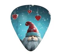 Christmas Traditional Gnome 12 Pcs Guitar Picks, 0.46mm/0.71mm/0.96mm Thickness, Guitar Plectrum With Storage Case For Acoustic-Electric Guitar Ukulele Bass