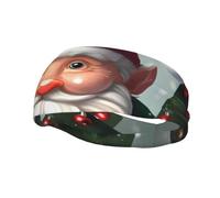 Christmas Traditional Gnome Print Elastic Headbands for Women Sports Head Wrap Unisex Sweatbands,for Workout Yoga Running