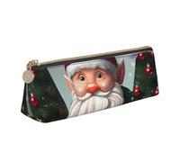 Christmas Traditional Gnome Print Stylish Pencil Case Large Capacity 8.3 x 2.2 x 2.4In Triangle Pouch Daily Essentials