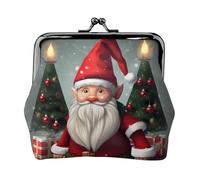 Christmas Traditional Gnome small wallets woman,wallets for women,coin purse for women,small womens wallet,with zipper and kiss lock, Black, One Size, Art Deco
