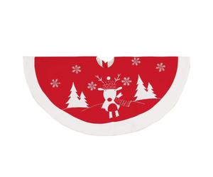 Christmas Traditional Tree Skirt 90cm Fully Lined Red - Choose Design