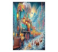 Christmas Train 1000 Piece Jigsaw Puzzle for Adults Science Fiction Vacation Souvenir Memory Keepsake No Dust Pieces Great Gift for Travelers 1000 PCS
