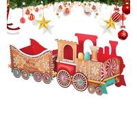 Christmas Train Box -11.81 inches Gift Container, Holiday Countdown Storage, Decorative Organizer | Reusable Festive Holder for Treats, Toys, Daily Surprises, Kids Christmas Display