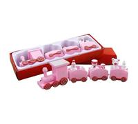 Christmas Train Decorations, Christmas Trains Toy Set Mini Train with 4 Carriages, Toy Trains Cardboard Festive Dec Cute