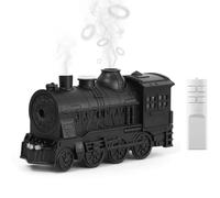 Christmas Train Diffuser, 300ml Train Humidifier with Jellyfish Mist, Quiet Polar Express Train Diffuser with Night Light, Steam Train Essential Oil Diffuser for Home Bedroom Decor，A