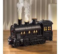 Christmas Train Diffuser, 300ml Vintage Steam Train Essential Oil Diffuser with 2-Color LED, 2 Mist Modes, Silent Operation & Auto Shut-Off for Bedroom Office Desk Decor