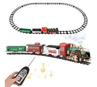 Christmas Train,Electric Remote Control Train Set with Steam,Light & Sound | 3 Carriage Simulation Gifts for Kids,Christmas Tree Displays and Birthday Gifts.Christmas Sets Under The Tree,No Battery